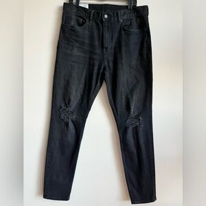 H&M Men's Distressed Slim Tapered Jeans